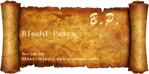 Blechl Petra névjegykártya